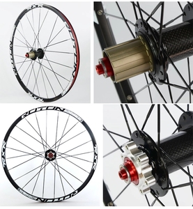 RXR — jeu de roues de bicyclette de <span class=keywords><strong>vtt</strong></span>, <span class=keywords><strong>axe</strong></span> QR/Thru 26, 27.5, 29 pouces, jante de 25mm en carbone, jante de pneu 7-11S - Product Image 6