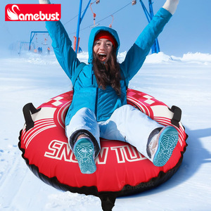 Samebust Snow Tube 47-Inch <b>Inflatable</b> Red With Oxford Cloth Cover For Winter Sledding - Product Image 3