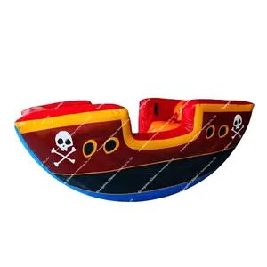 Hot Sale Air Sealed Inflatable Pirate Ship Toys Totter Air Seesaw Inflatable Viking Seesaw For Kids And Adults