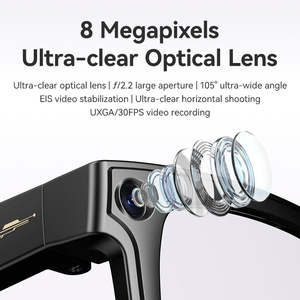 Lunettes Intelligentes M8 BT AI avec Caméra HD 4K, Batterie 270 mAh, Protection Lumière Bleue, Anti-tremblement 800W, Double Micro, Réduction de Bruit et Traduction Vocale - Product Image 2