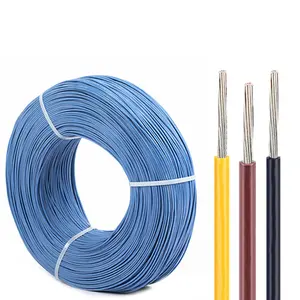 PTFE Wire Cable 600V Rated Voltage Single-Core Flexible Silver Plated Copper Stranded 14/16/18/19/20/22/24/26/28/30AWG Colored