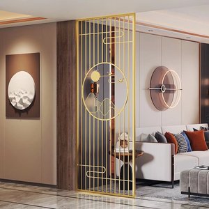 <span class=keywords><strong>Paravent</strong></span> décoratif moderne personnalisé en acier inoxydable découpé au laser, imperméable, pour hôtel, mariage, séparation de l'espace - Product Image 6