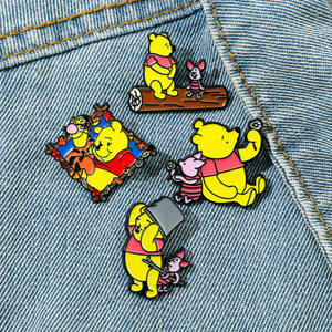 Win-ni für Pooh Tigger Metall abzeichen Kreatives animiertes Design Tägliche Legierung brosche Geschnitzte Gravur technik Niedliches Metall Metall - Product Image 2
