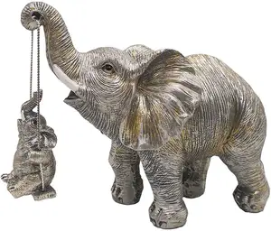 Table Centerpiece Animal Carfts Decor Resin Elephant Statues Figurines for Home Office Hotel Decor