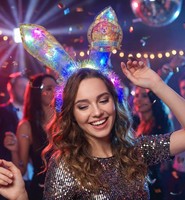 Nouveauté : Accessoire de cheveux LED lumineux en forme de couronne pour femme – Bandeau lumineux pour Halloween, Noël, Thanksgiving, Remise de diplôme – Style tendance