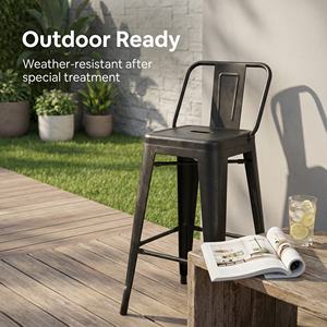 Ensemble <span class=keywords><strong>de</strong></span> <span class=keywords><strong>4</strong></span> tabourets <span class=keywords><strong>de</strong></span> <span class=keywords><strong>bar</strong></span> en fer bon marché, modernes, pour cuisine commerciale, coin petit-déjeuner, café, meubles d'intérieur et d'extérieur - Product Image 6