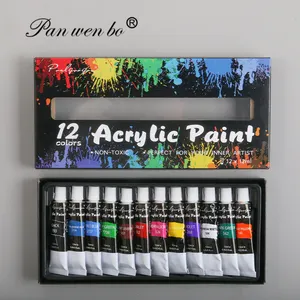 Artist Professional Artist Grade Private Label Paints Acrylic Non-Toxic Acrylic Paint Set 12ml 12colors Acrylic Paint Sets