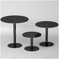 Ensemble de 3 supports à gâteaux en acrylique pour table à dessert, supports à gâteaux ronds et transparents, présentoir à gâteaux pour cupcakes, pâtisseries et bonbons pour mariage