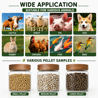 Ganado pescado conejo pollito cabra aves de corral Animal Farm peletizador Fabricación de procesamiento máquina de pellets de alimentación sin motor con precio bajo