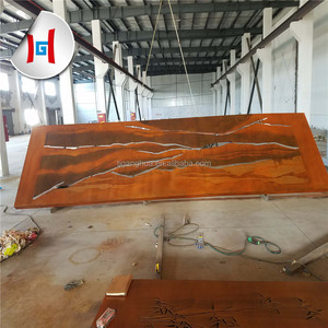 Schermo da parete in acciaio Corten tagliato al Laser Churrasqueira Corten JIS Certified A588 A242 A606 lamine di acciaio De Acero Corten - Product Image 5