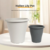Pot de fleurs en plastique de style pastoral, jardinière en plastique pour bulbes de lys, conteneur à fleurs bicolore pour cour, balcon, usage intérieur