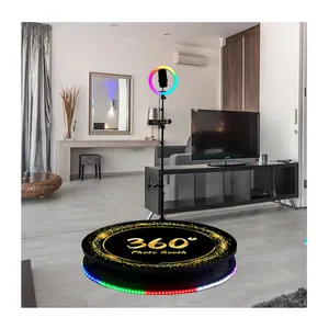 360 Stan foto otomatis dengan lampu latar belakang warna-warni untuk stan foto 360