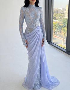 Abito <span class=keywords><strong>da</strong></span> <span class=keywords><strong>sera</strong></span> formale Sharon Said SF429 a sirena, musulmano, con scollo alto e maniche lunghe, su misura, per il Medio Oriente, abito <span class=keywords><strong>da</strong></span> ballo, abito <span class=keywords><strong>da</strong></span> sposa - Product Image 4