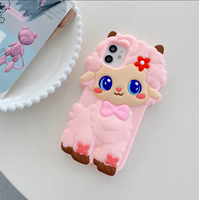 Coque arrière 3D en silicone pour téléphone portable, pour fille Iphone 6 7 8 Plus X XS XR 11 12 13 14 15 Pro MAX