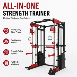 Hot Selling <strong>Cable</strong> Crossover Trainer Smith <strong>Machine</strong> Multi Functional Commercial Power <strong>Squat</strong> Rack Cage Home Gym Smith <strong>Machine</strong> - Product Image 2