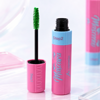 Mascara allongeant rose vif en gros, tube personnalisé OEM, formule résistante à la transpiration, emballage en coffret cadeau