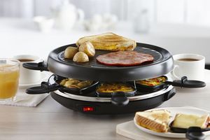 Aifa Party Grill - Vente flash - Mini barbecue électrique multifonctionnel sans fumée - Ensemble de <span class=keywords><strong>raclette</strong></span> pour 6 personnes - Pour un usage domestique - Product Image 3