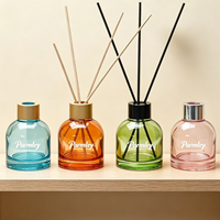 Bouteille diffuseur de parfum vide rechargeable en verre coloré moderne de 100 ml pour emballage de désodorisant d'hôtel - Vente en gros