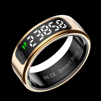 Anneau intelligent R11 étanche 5 ATM, 3,3 g, en acier inoxydable, moniteur de fréquence cardiaque, d'oxygène sanguin, de sommeil, de santé, podomètre, suivi de la distance parcourue, suivi de la forme physique
