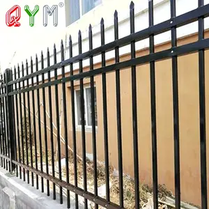 20 Ft Steel Picket Fence Gate Wrought Iron Railing Fence Villa