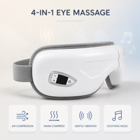 M508 Masseur oculaire chauffant avec pression d'air, vibration, musique, 5 modes, rechargeable par USB, masque oculaire pliable