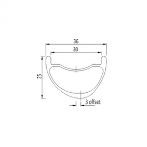 Асимметричные карбоновые обода для горного велосипеда 650b, 30 мм, внутренняя ширина 25 мм