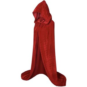 Halloween unisex đầy đủ chiều dài trùm đầu Áo Choàng Áo choàng dài nhung CAPE cosplay trang phục 59 inch bao gồm 6 kích cỡ - Product Image 6