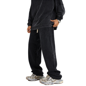 <span class=keywords><strong>Pantaloni</strong></span> <span class=keywords><strong>Tuta</strong></span> Unisex Retro in Tessuto Pesante 350GSM con Lavaggio Acido, <span class=keywords><strong>Pantaloni</strong></span> Casual Autunnali <span class=keywords><strong>Larghi</strong></span> Oversize Personalizzabili per <span class=keywords><strong>Uomo</strong></span> - Product Image 4