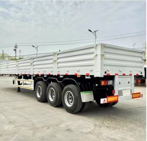 La belle qualité 3 essieux 4 essieux clôture Drop Side Board Remorque avec pick-up fermé paroi latérale Cargo Transport Truck Semi-remorque - Product Image 6