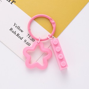 Portachiavi stella a cinque punte, ciondolo anello portachiavi colorato e fresco, accessorio per zainetto Instagram, ciondolo blocco di costruzione - Product Image 2