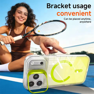 Nouvelle coque transparente magnétique à chargement sans fil couleur dégradée <span class=keywords><strong>pour</strong></span> iPhone 17 Pro Max 17Pro 17Air avec support d'objectif métallique et protection antichoc - Product Image 5
