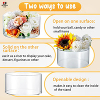 Présentoir à gâteaux rond remplissable colonne montante fête de mariage anniversaire acrylique couche de gâteau transparente séparateur de gâteaux acrylique support de cylindre affichage