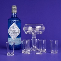 Distributeur et support de verres à shot en acrylique coloré à 6 compartiments avec bouchon, mini verres à shot pour jeux de fête