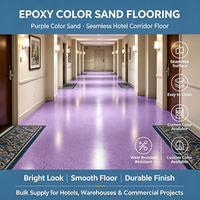 Peinture liquide époxy autolissante à base de sable coloré pour sols en marbre, antidérapante pour entrepôts et sols en béton – Approvisionnement direct usine