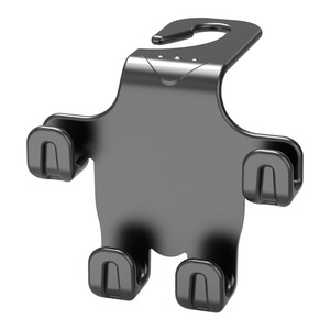 Ganchos para reposacabezas de coche, universales, negros, de ABS, multifuncionales, soporte para teléfono, gancho de almacenamiento para el interior del coche - Product Image 2