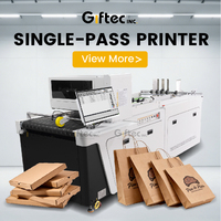Machine d'impression numérique à encre pigmentée CMYK haute vitesse Giftec pour enveloppes, boîtes à pizza, pochettes et sacs avec tête A3