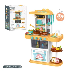 Mainan edukasi anak-anak, LEMON Play House mainan dapur anak prasekolah memasak Set meja pendidikan anak-anak