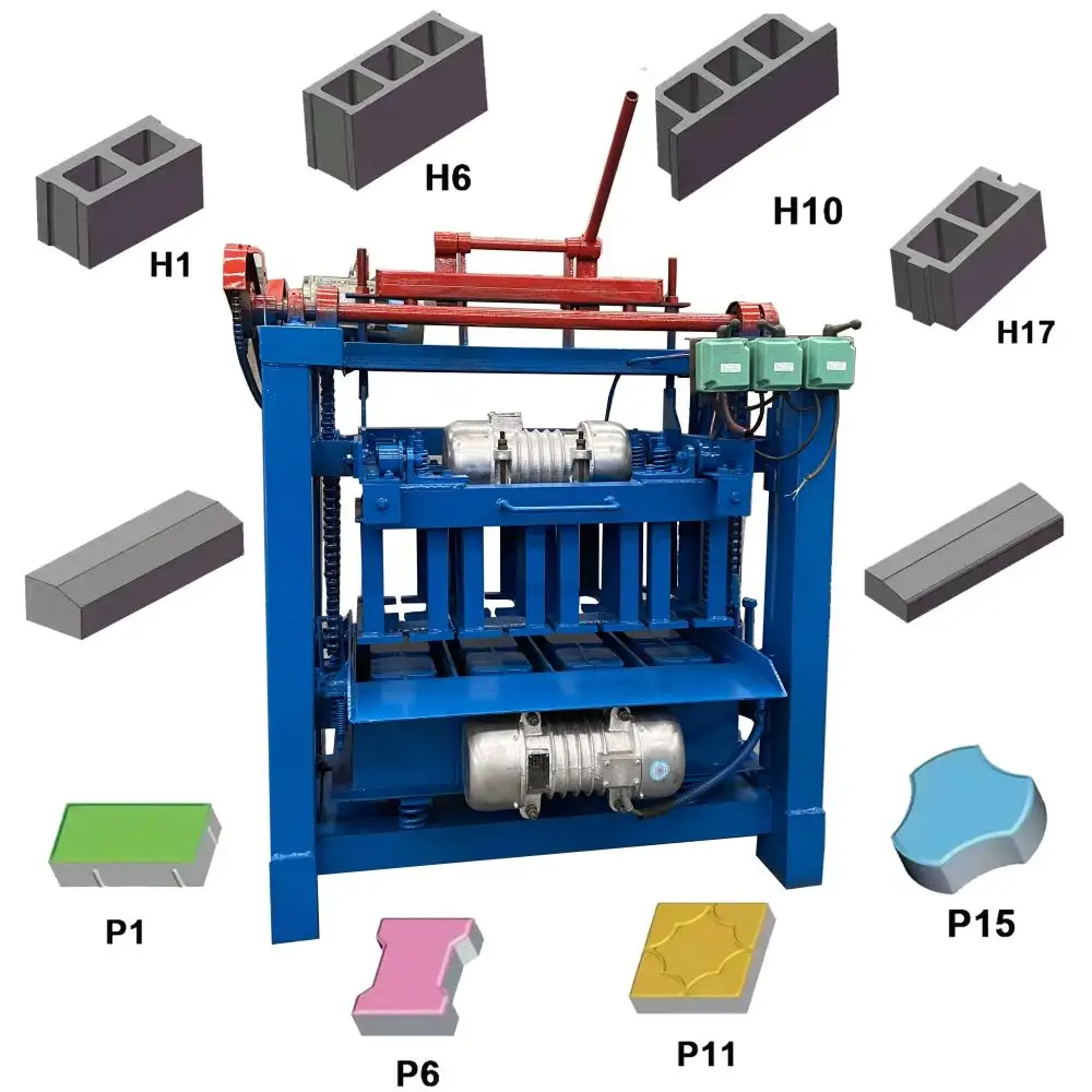 4-35 electric compression vibration brick making machine Used to build a house brick making machinery small