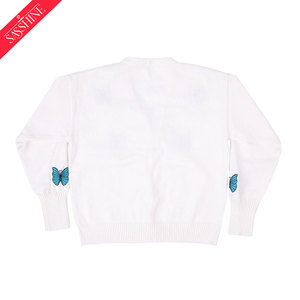 Cardigan del maglione Button-down della farfalla della ragazza su ordinazione di alta qualità di vendita calda - Product Image 2