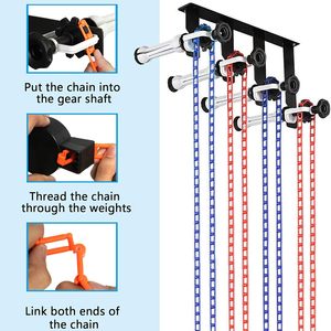 Sistema di Supporto per Sfondo Fotografico a 4 Rulli con Montaggio a <span class=keywords><strong>Parete</strong></span>, 2 Ganci Pieghevoli, 8 Barre Espandibili, 4 Catene - Product Image 2