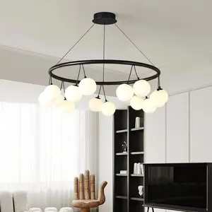 Modern Simple Creative Cherry Pendant Light Showroom Living Room Dining Room Ball Black Glass Led Light