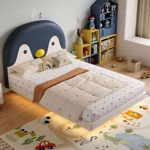 Cama Nido de Madera Maciza Tamaño Completo 2025 para Niños y Adolescentes, Diseño Moderno Minimalista de Pingüino, Cómoda, con Algodón, para Dormitorio WL - Product Image 3