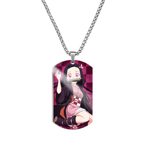 33 Styles Porte-clés <span class=keywords><strong>Demon</strong></span> <span class=keywords><strong>Slayer</strong></span> KamadoTanjirou Inosuke Collier de Guts Porte-clés Noir Poupée Jouet Porte-clés en Métal - Product Image 3