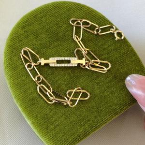 Gelang Kaki Emas Kuning <span class=keywords><strong>18k</strong></span> Berlian Model Tennis Chain Potongan Bulat Tipis Cuban Chunky Custom Trendy Dapat Digadaikan Bentuk Tidak Beraturan - Product Image 4