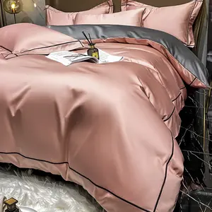 Özelleştirilmiş kabarık yatak lüks yorgan kılıfı seti mısır pamuk yatak seti