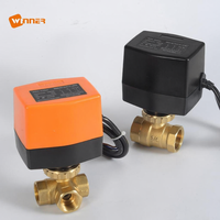 Vanne d'irrigation Winvall, actionneur motorisé 24VAC, vanne à bille en laiton, 2 voies, 3 voies, vanne à bille à commande électrique pour le débit d'eau