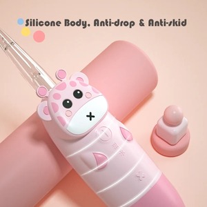 สำหรับเด็กอายุ 3-12 ปี แปรงสีฟันไฟฟ้าโซนิคแบตเตอรี่ LED สีสันสดใสแปรงสีฟันเด็กโซนิคสมาร์ทจับเวลาหัวแปรงของขวัญ - Product Image 6