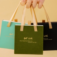 Coffret Cadeau de Luxe Personnalisé pour Bijoux avec Dorure à Chaud, Tiroir Coulissant Pliable et Anse en Ruban Imprimé