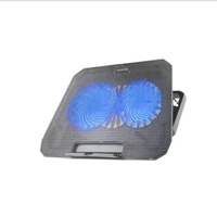Refroidisseur pour Ordinateur Portable Gaming avec Doubles Ventilateurs Silencieux | Support Métallique Réglable avec Ports USB pour PC Portable de 15,6 à 17,3 Pouces