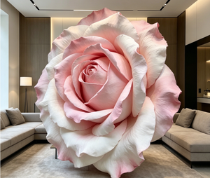 Flores Gigantes Artificiales Elegantes, de Aspecto Suave, Naturales y Realistas, Rosa de Larga Duración para Decoración de Bodas y Hoteles - Product Image 6